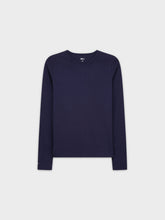 BASIC HIGH V TEE LS-NAVY