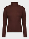 RIBBED TURTLENECK-BROWN