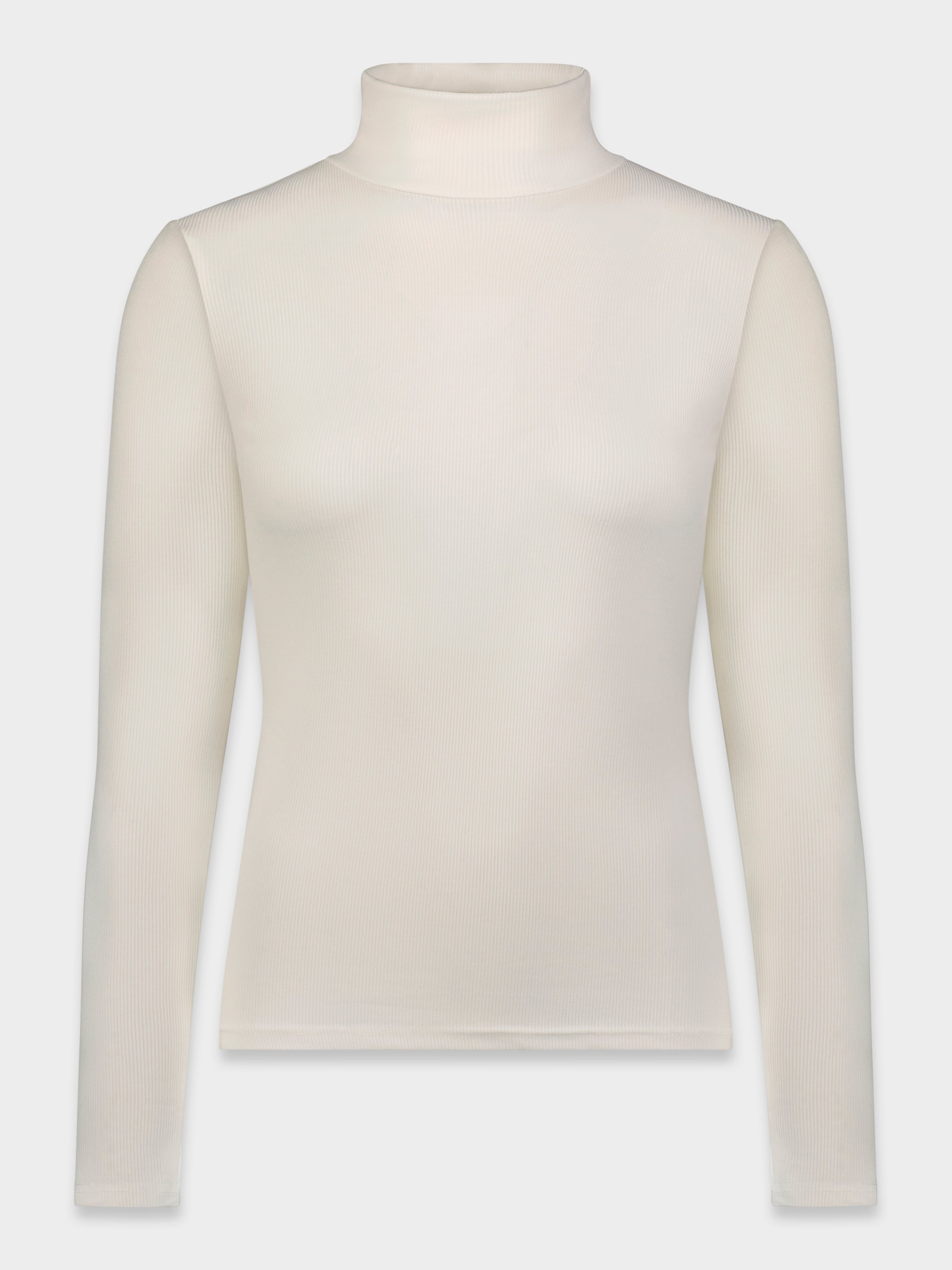 RIBBED TURTLENECK-CREAM