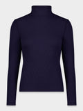 RIBBED TURTLENECK-NAVY