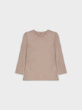 BASIC HIGH V TEE 3Q-DUSTY MAUVE