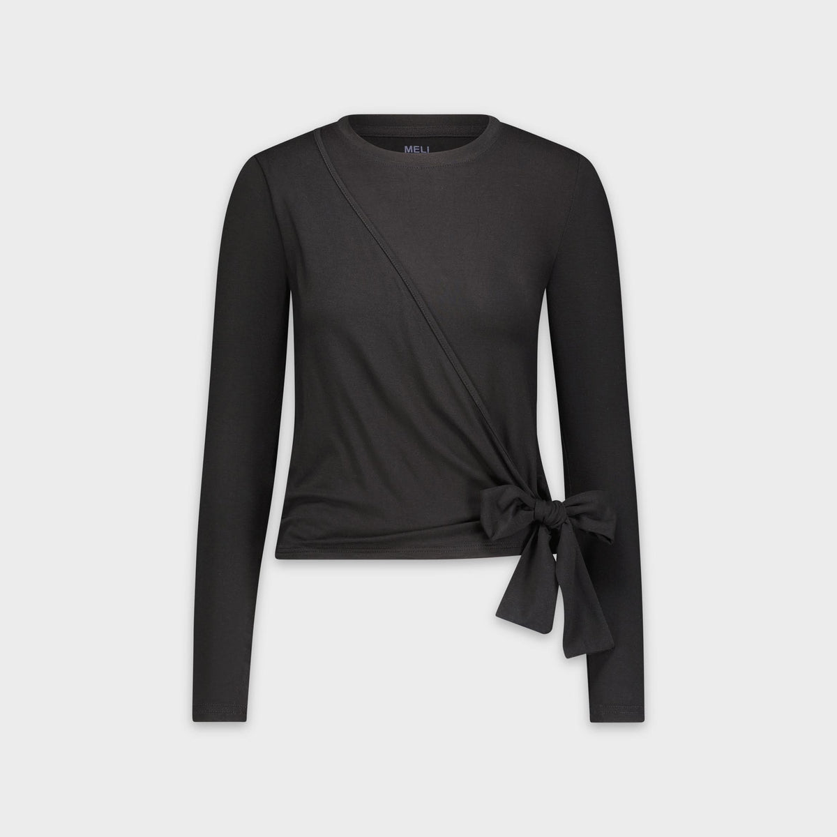 black wrap t shirt