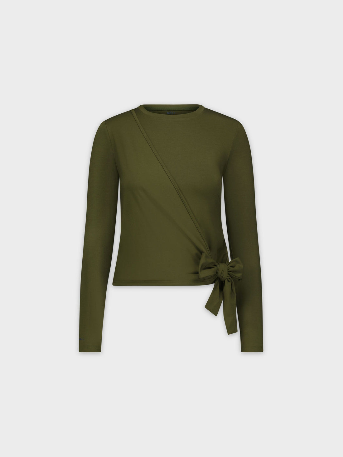 WRAP TEE-OLIVE