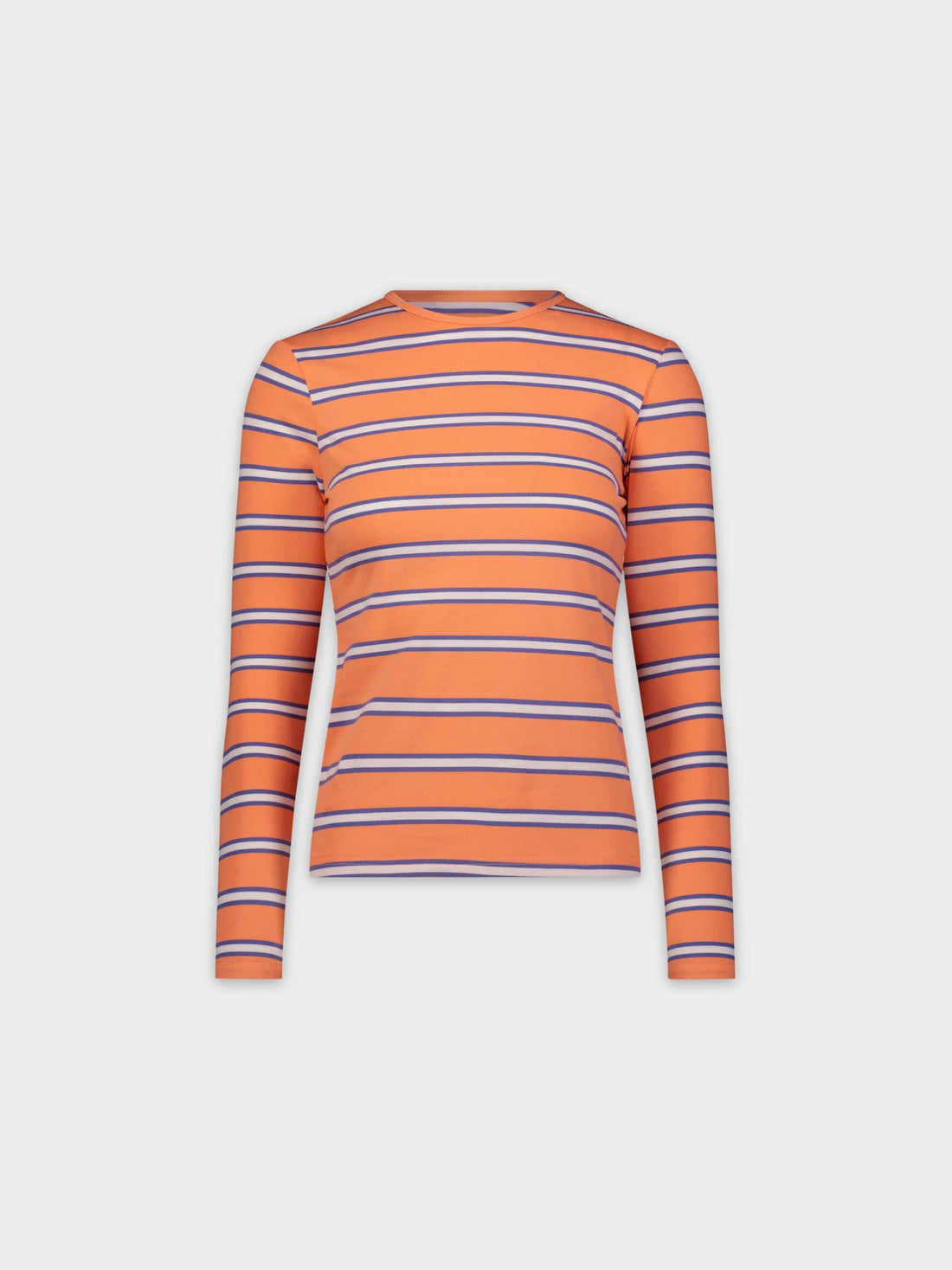 STRIPED BASIC CREW-ORANGE/BLUE