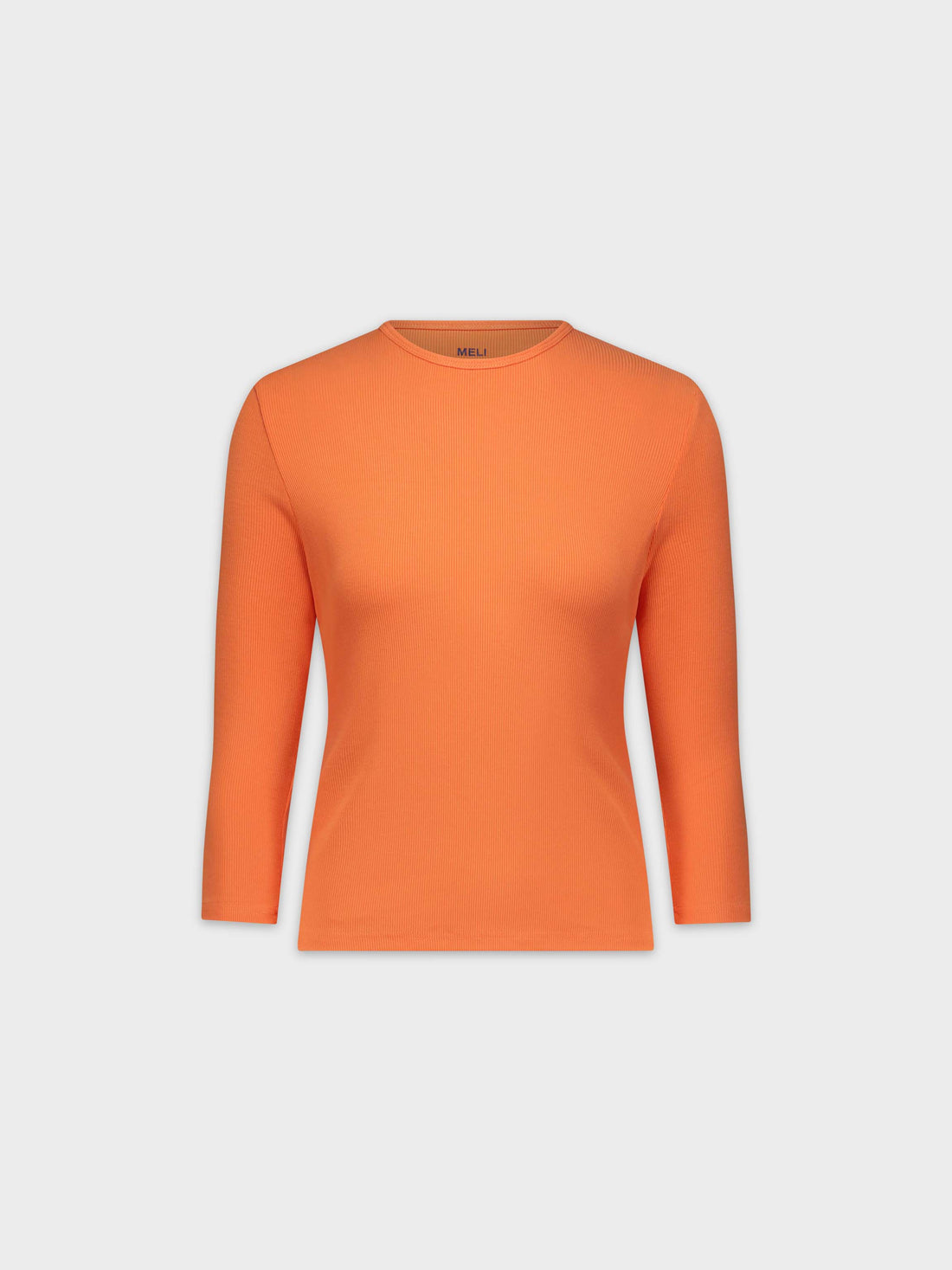 CAMISETA CLÁSICA ACANALADA 3Q-NARANJA