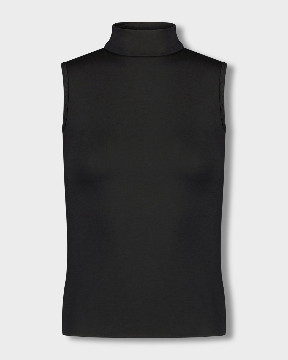 CUELLO ALTO MODAL SIN MANGAS-NEGRO