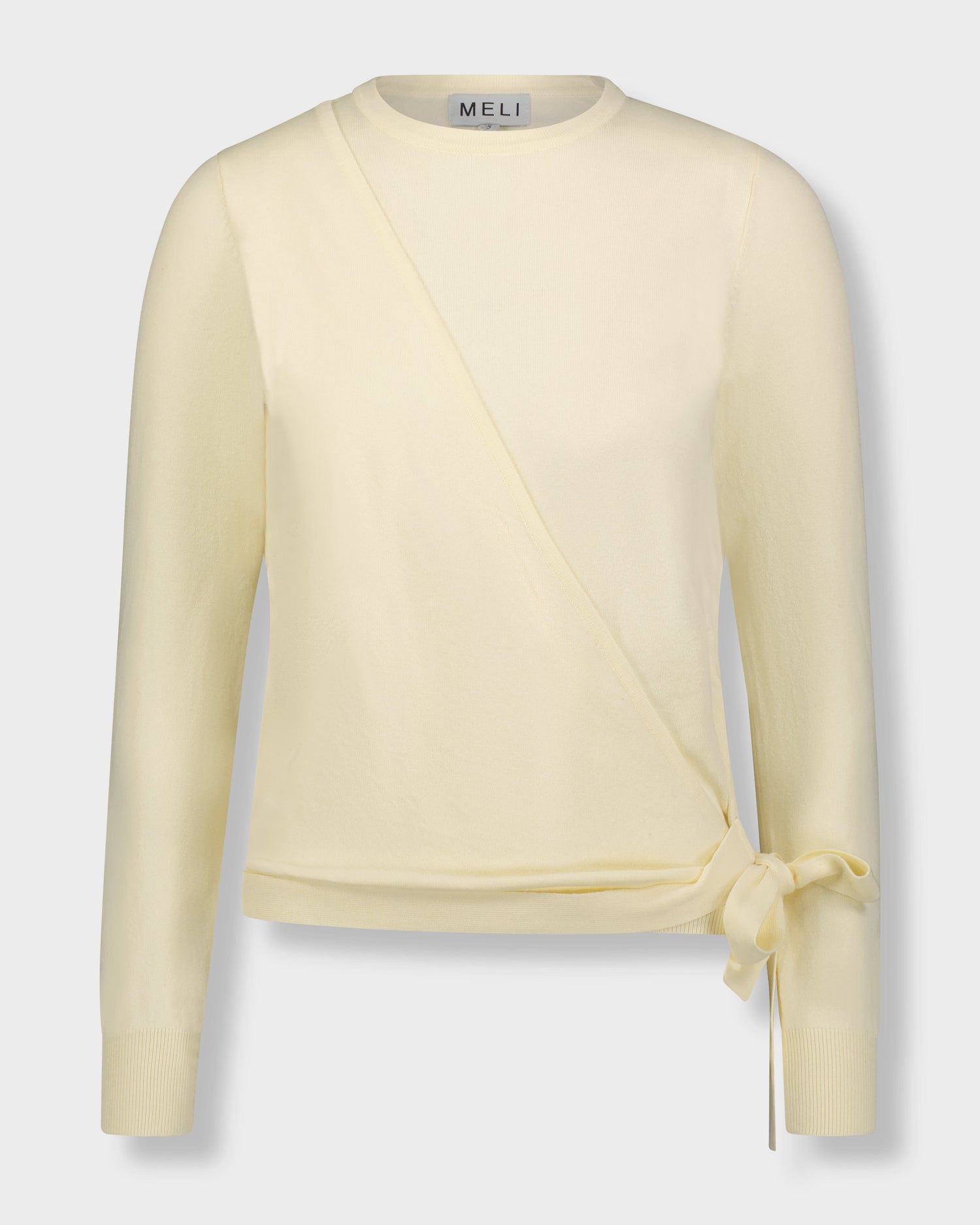 BASIC WRAP SWEATER-CREAM