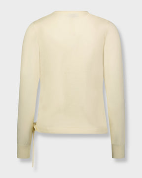 BASIC WRAP SWEATER-CREAM