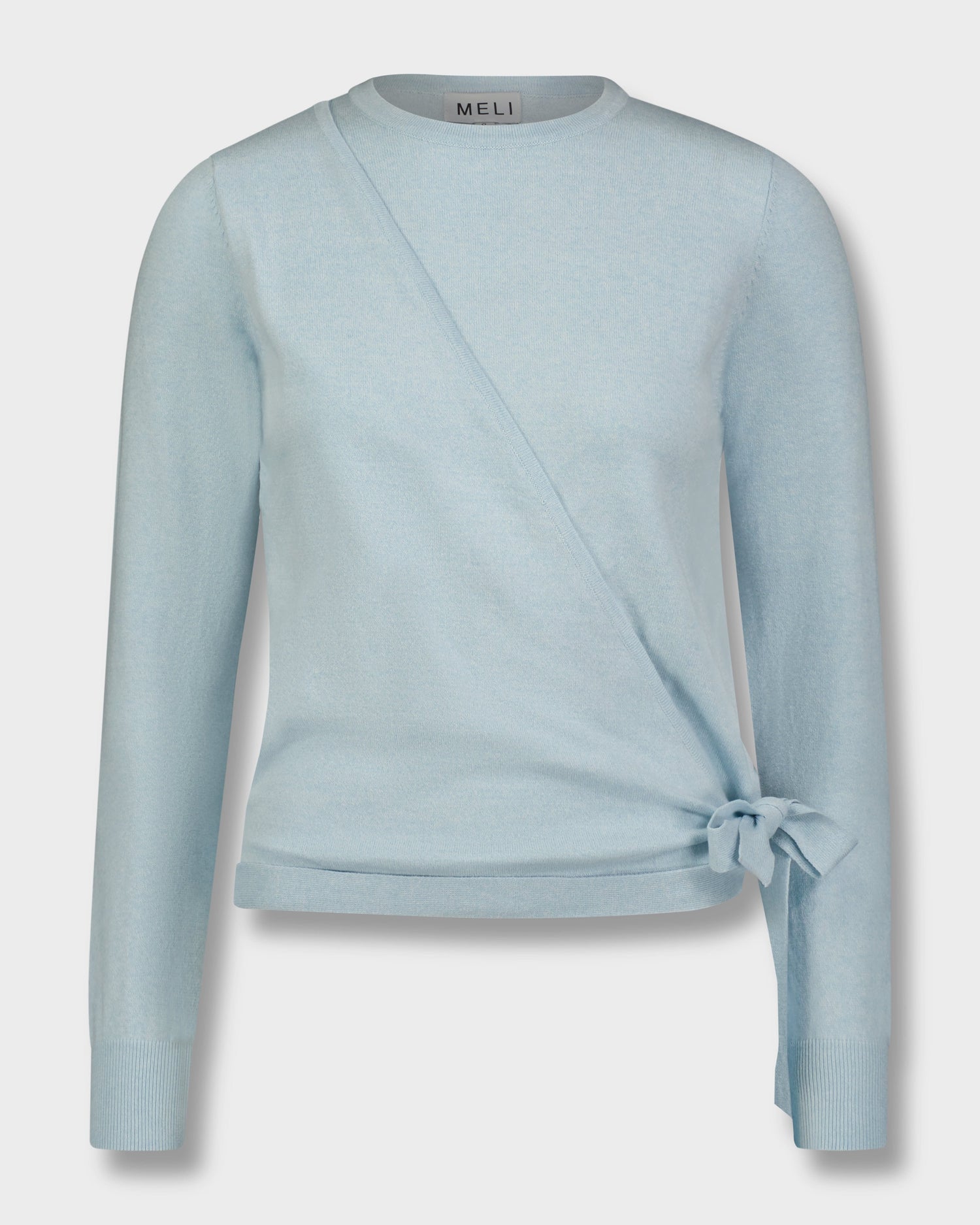 BASIC WRAP SWEATER-LIGHT BLUE