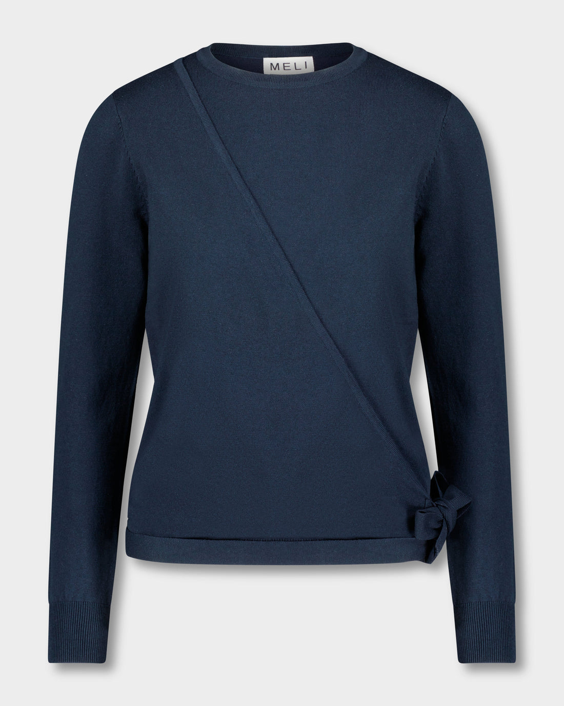 BASIC WRAP SWEATER-NAVY