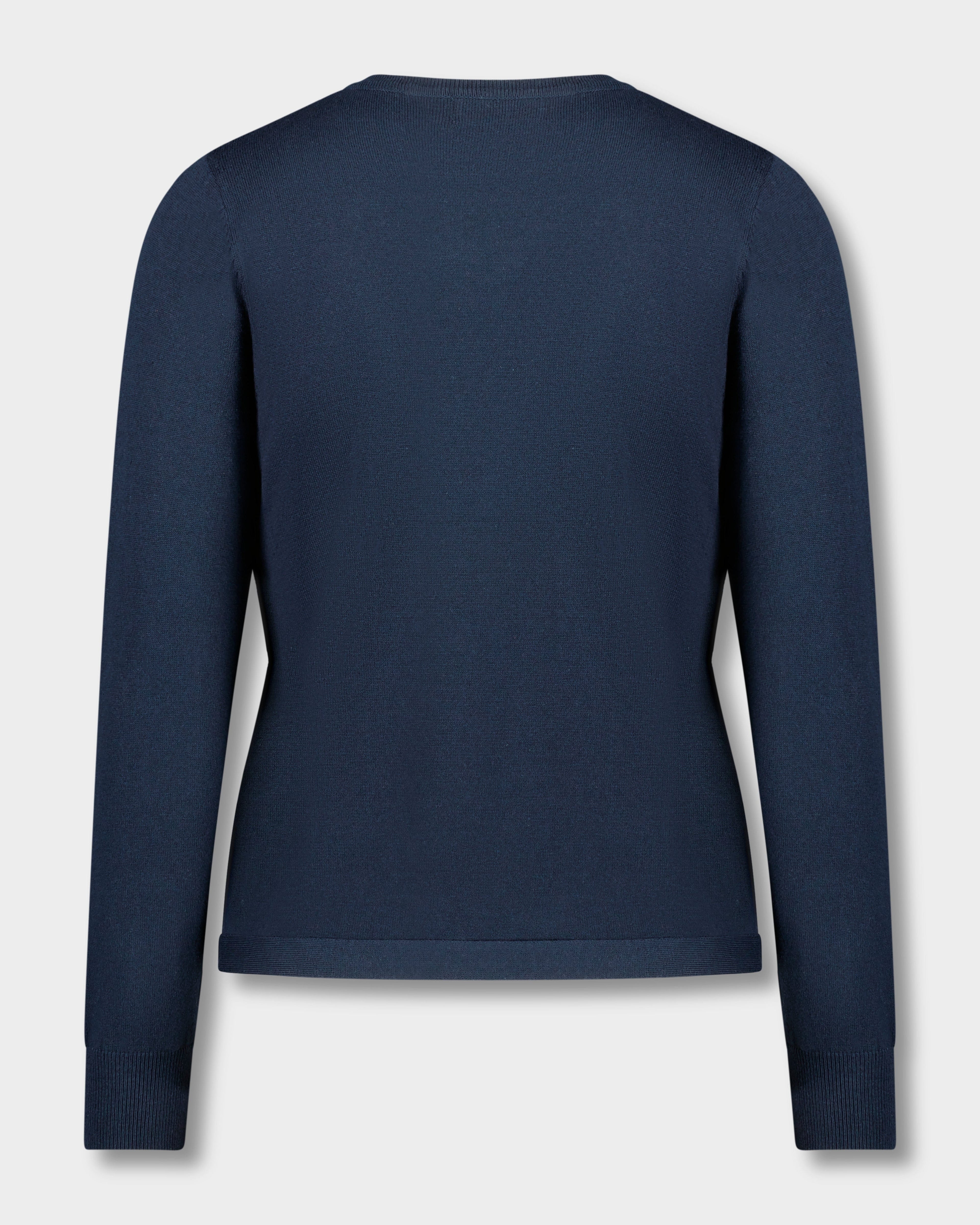 BASIC WRAP SWEATER-NAVY