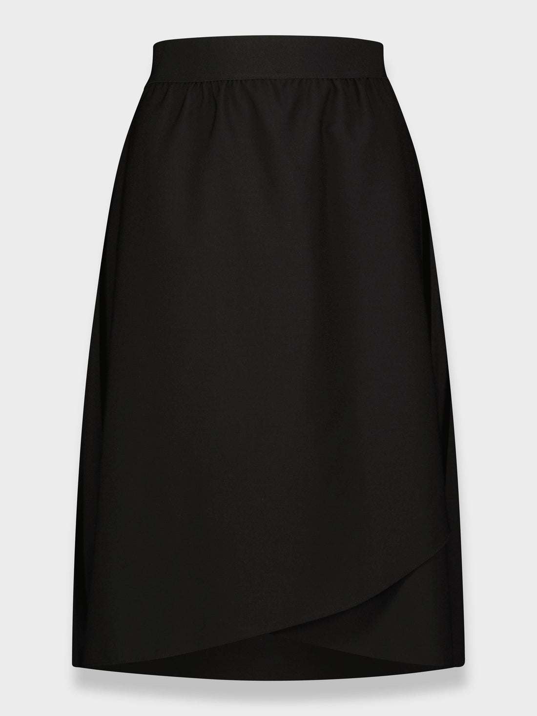 FLAT FRONT PLEATED SKIRT 35&quot;-BLACK