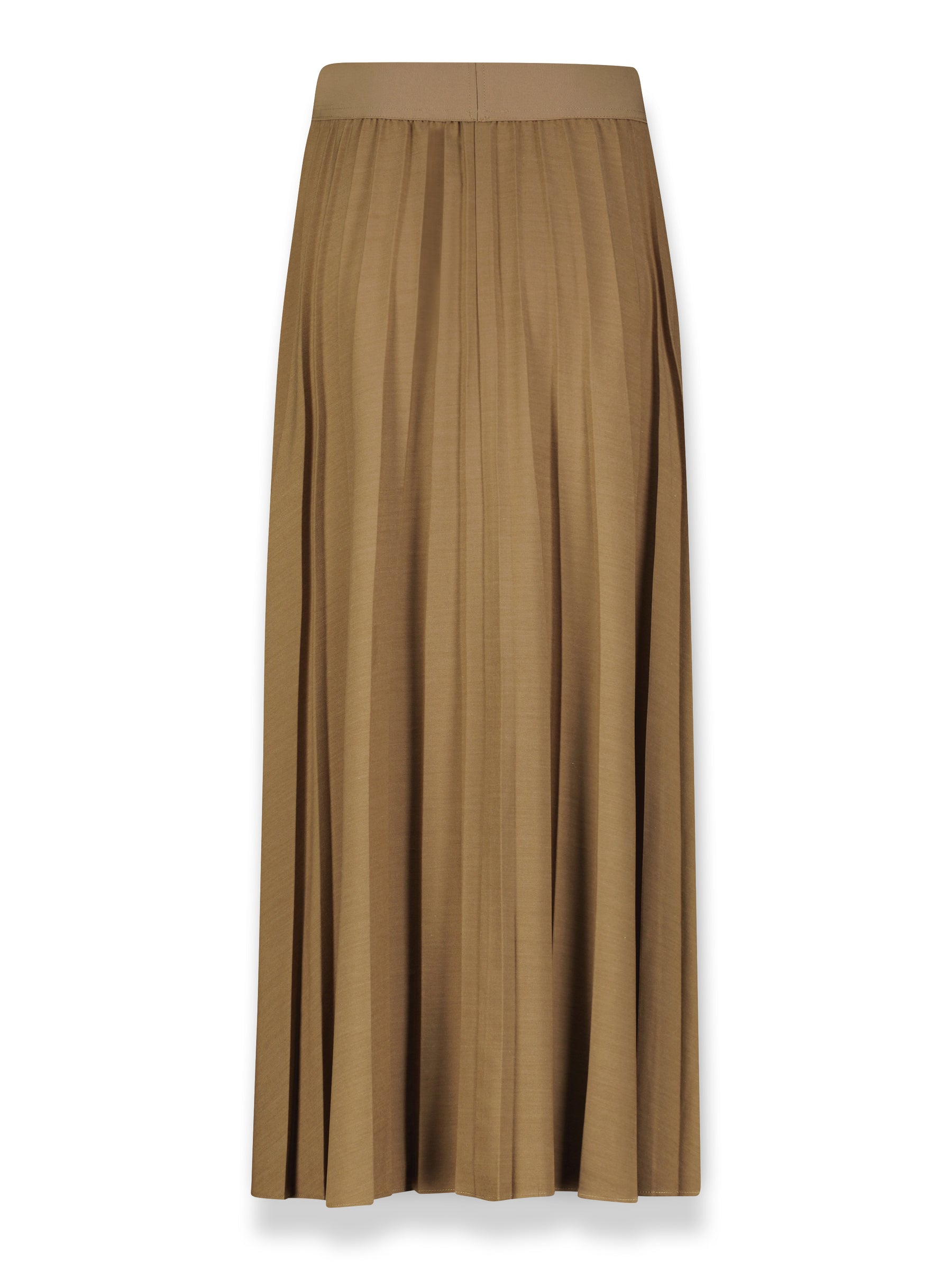 FLAT FRONT PLEATED SKIRT 35"-TAUPE
