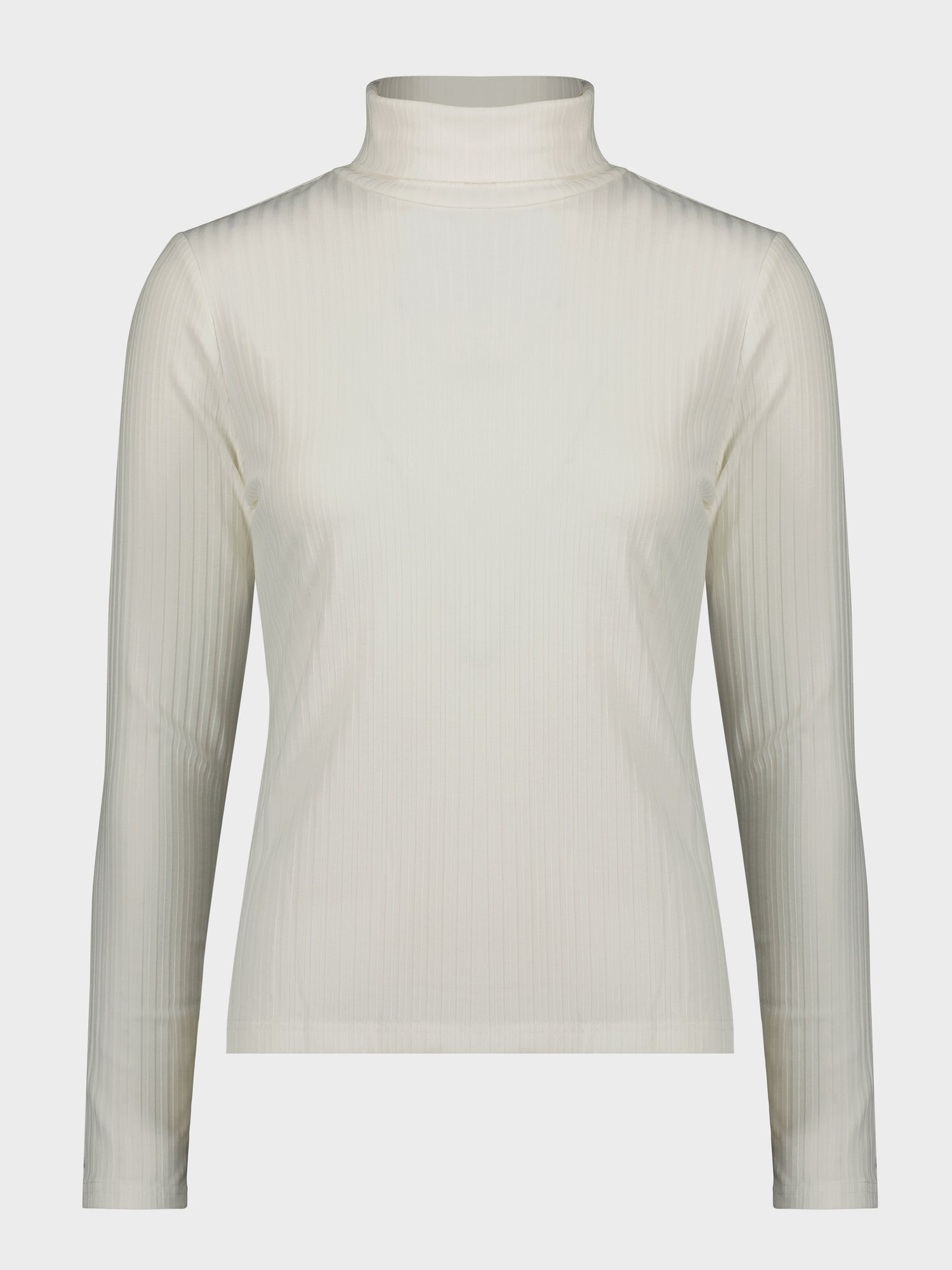 WIDE RIBBED TURTLENECK-IVORY