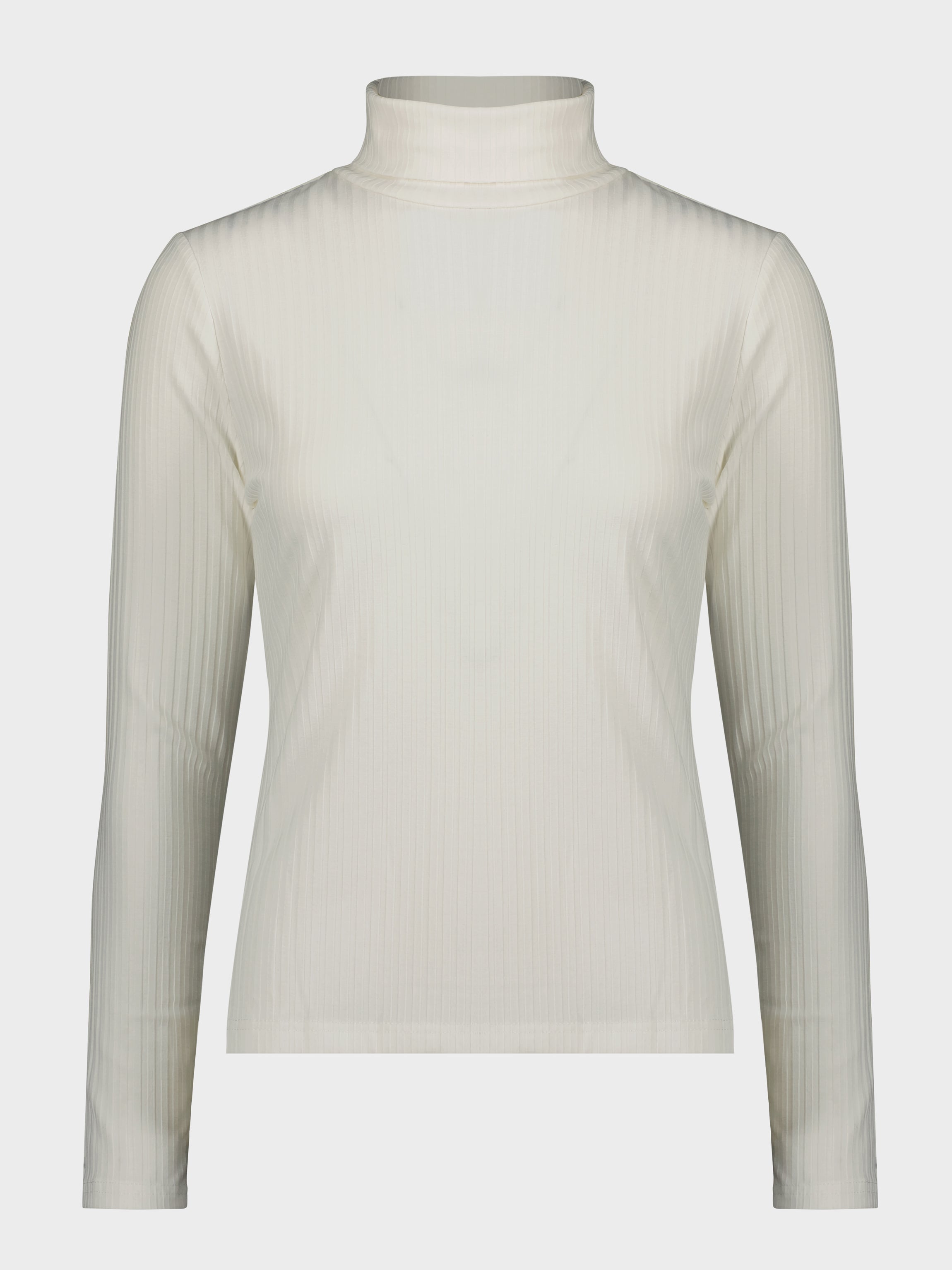 WIDE RIBBED TURTLENECK-IVORY