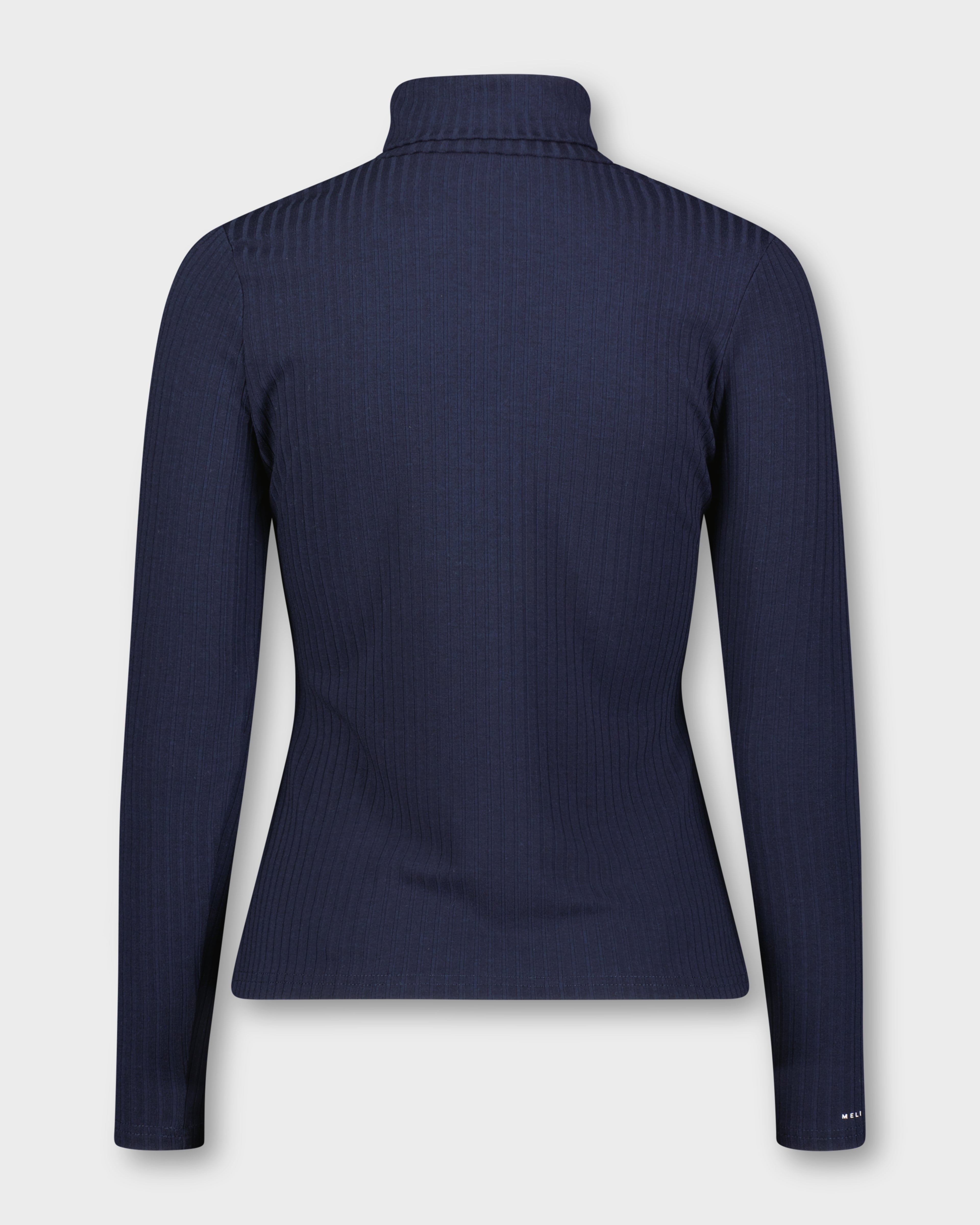 WIDE RIBBED TURTLENECK-NAVY