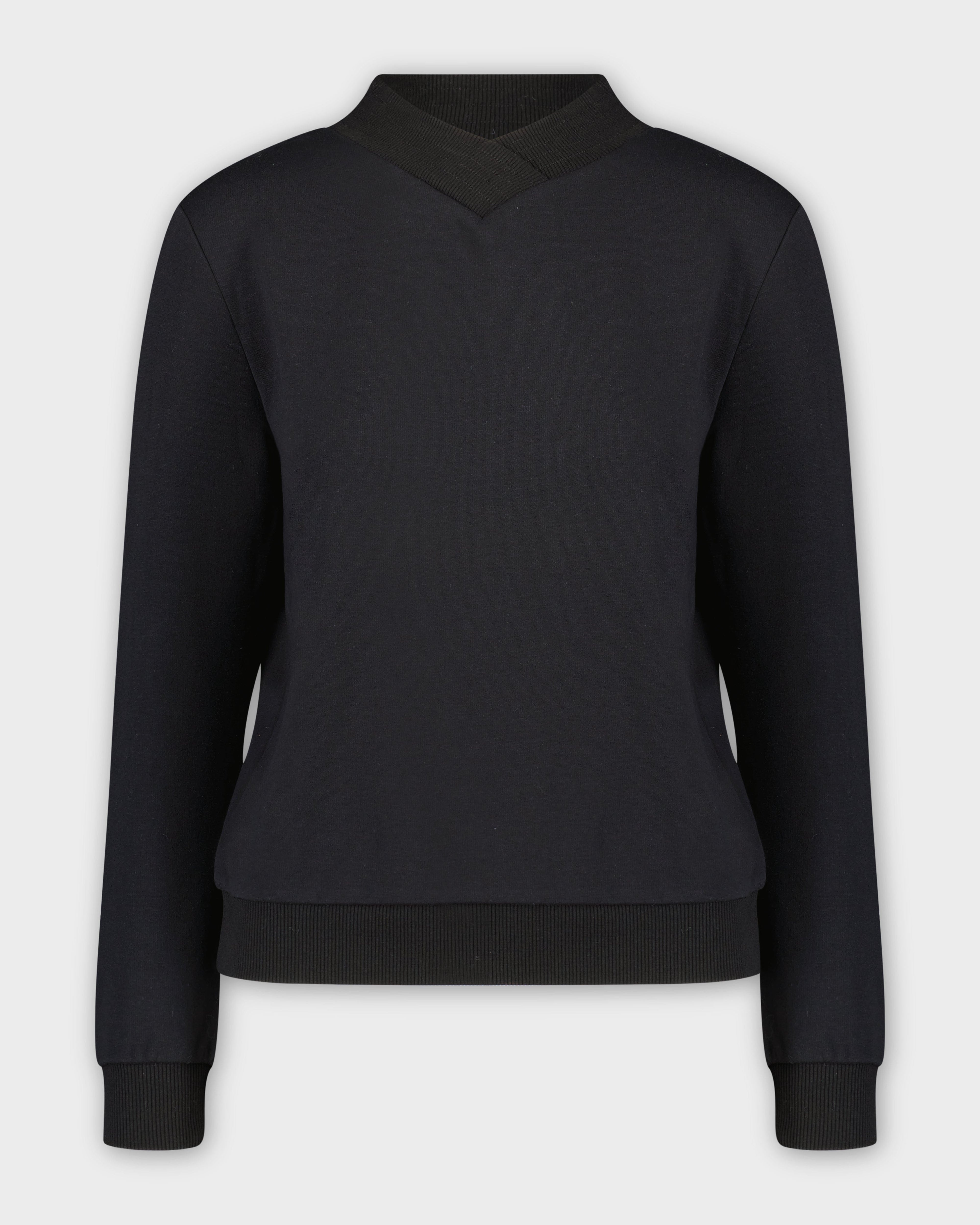 SUDADERA CUELLO V CANAL-NEGRO