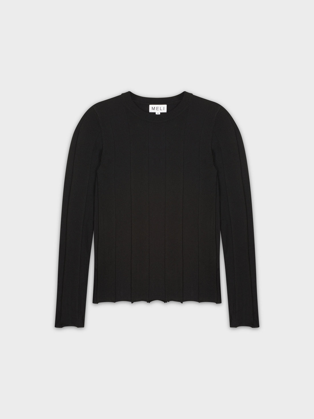 WIDE RIBBED SWEATER-BLACK