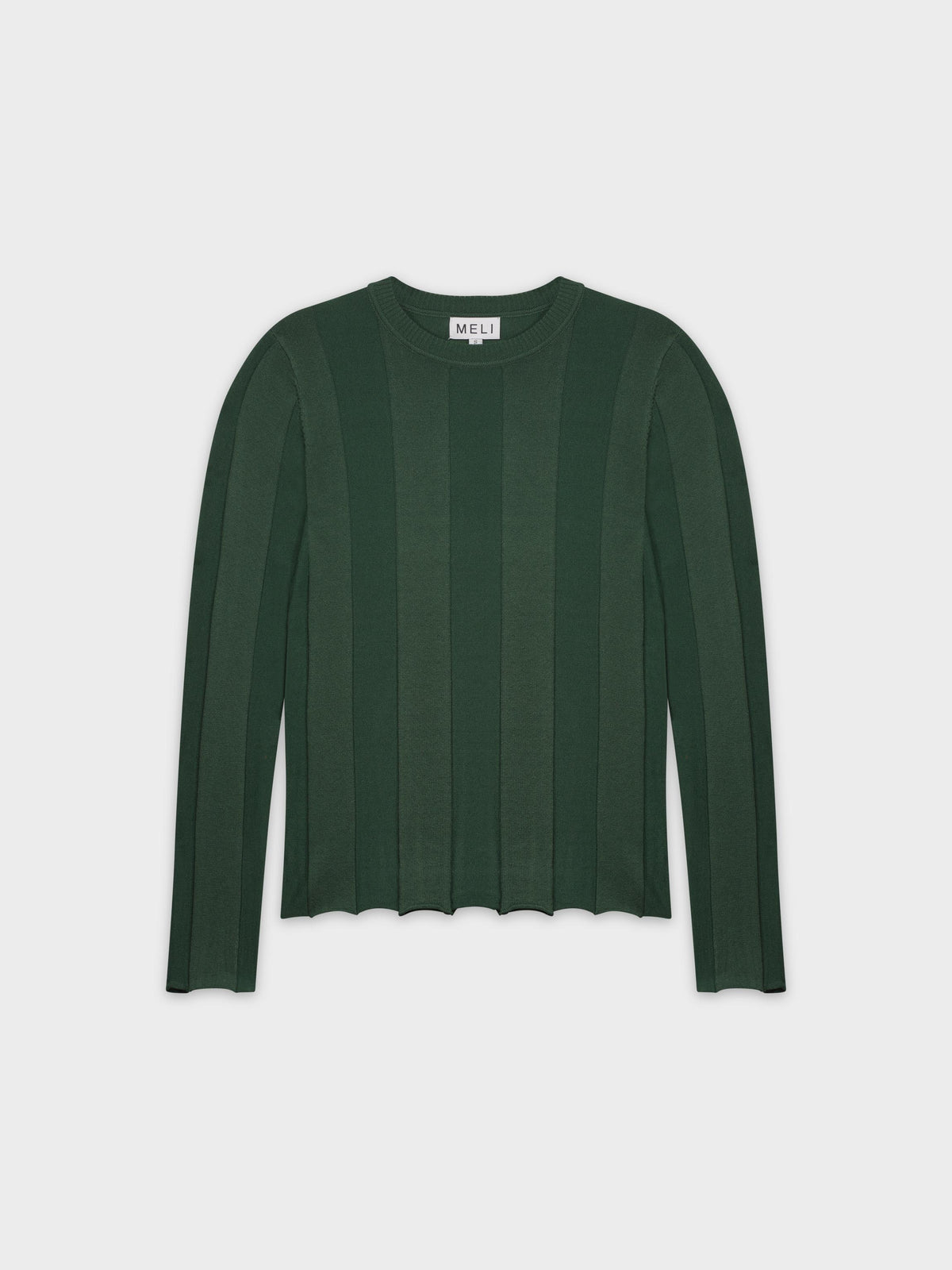 WIDE RIBBED SWEATER-GREEN