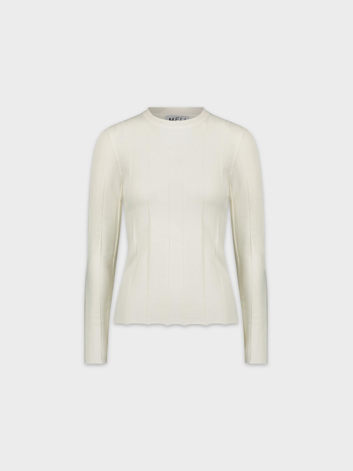 WIDE RIBBED SWEATER-IVORY