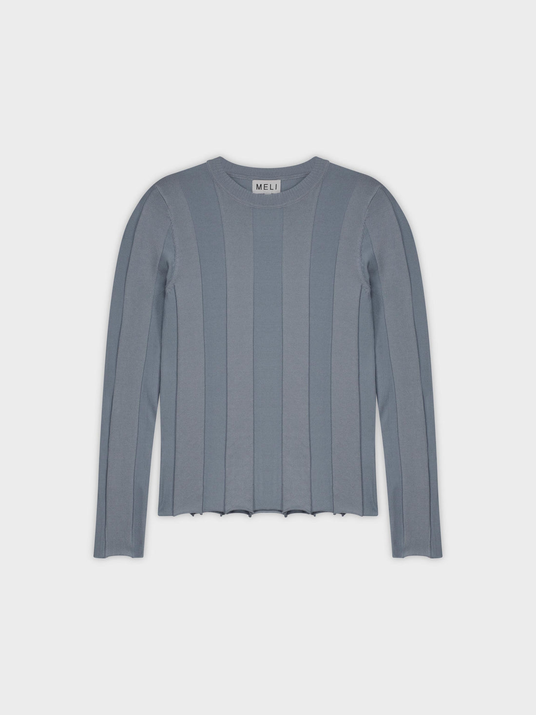 WIDE RIBBED SWEATER-LIGHT BLUE