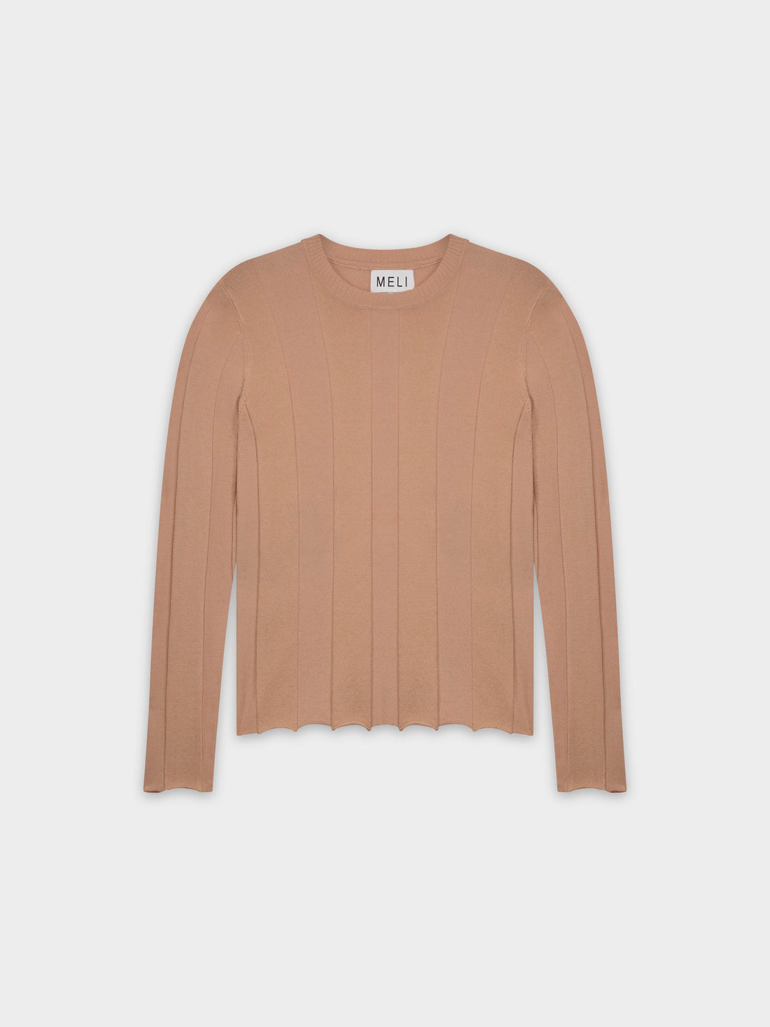 WIDE RIBBED SWEATER-PEACH