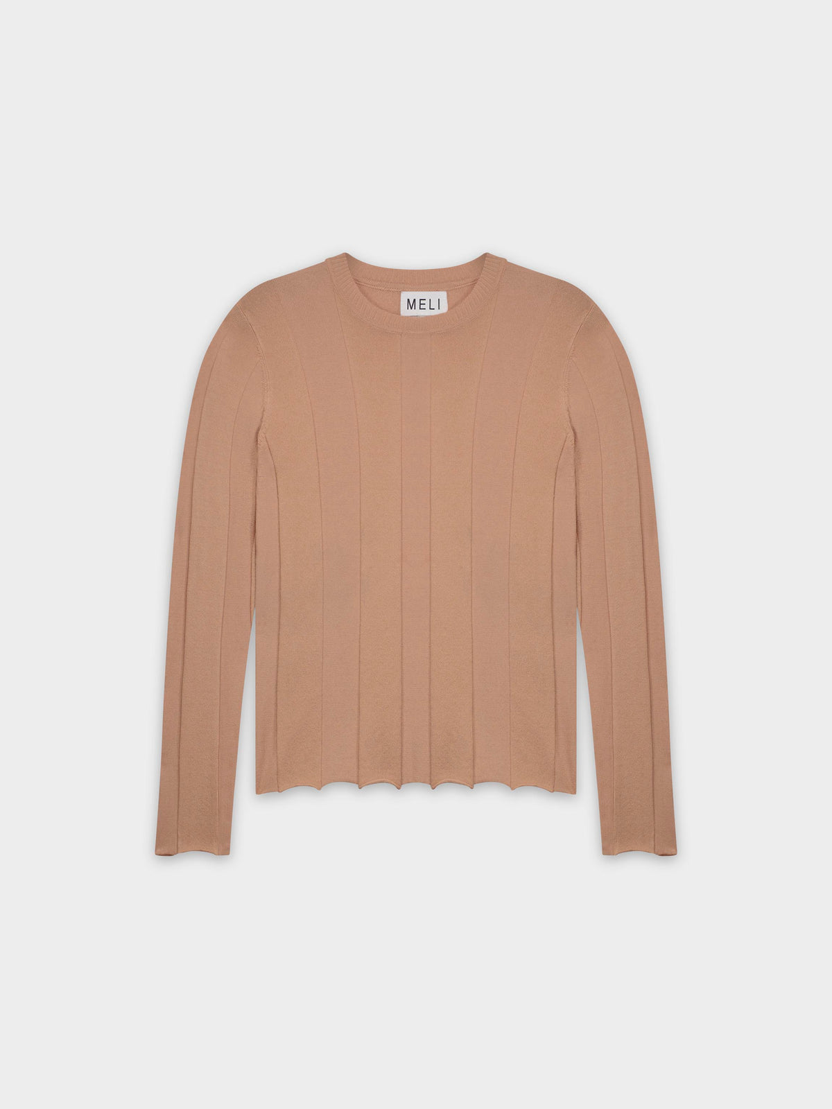 WIDE RIBBED SWEATER-PEACH