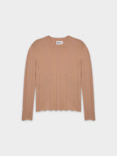WIDE RIBBED SWEATER-PEACH