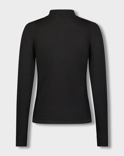 Basic Mock Neck Turtleneck - Black