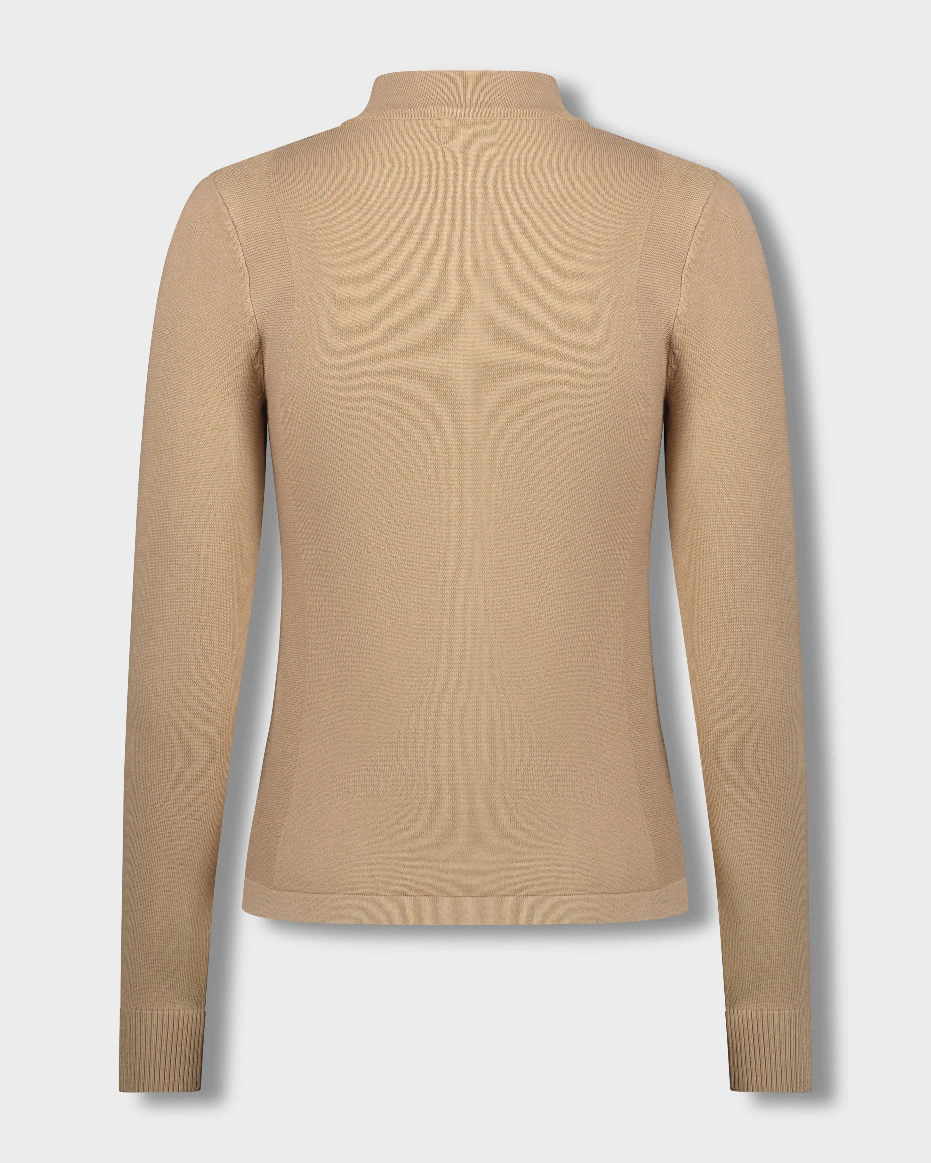 BASIC MOCK NECK TURTLENECK-TAUPE
