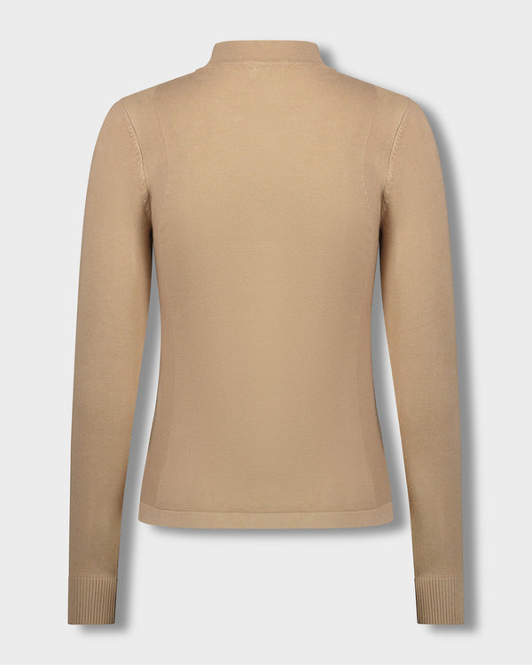 Basic Mock Neck Turtleneck - Taupe