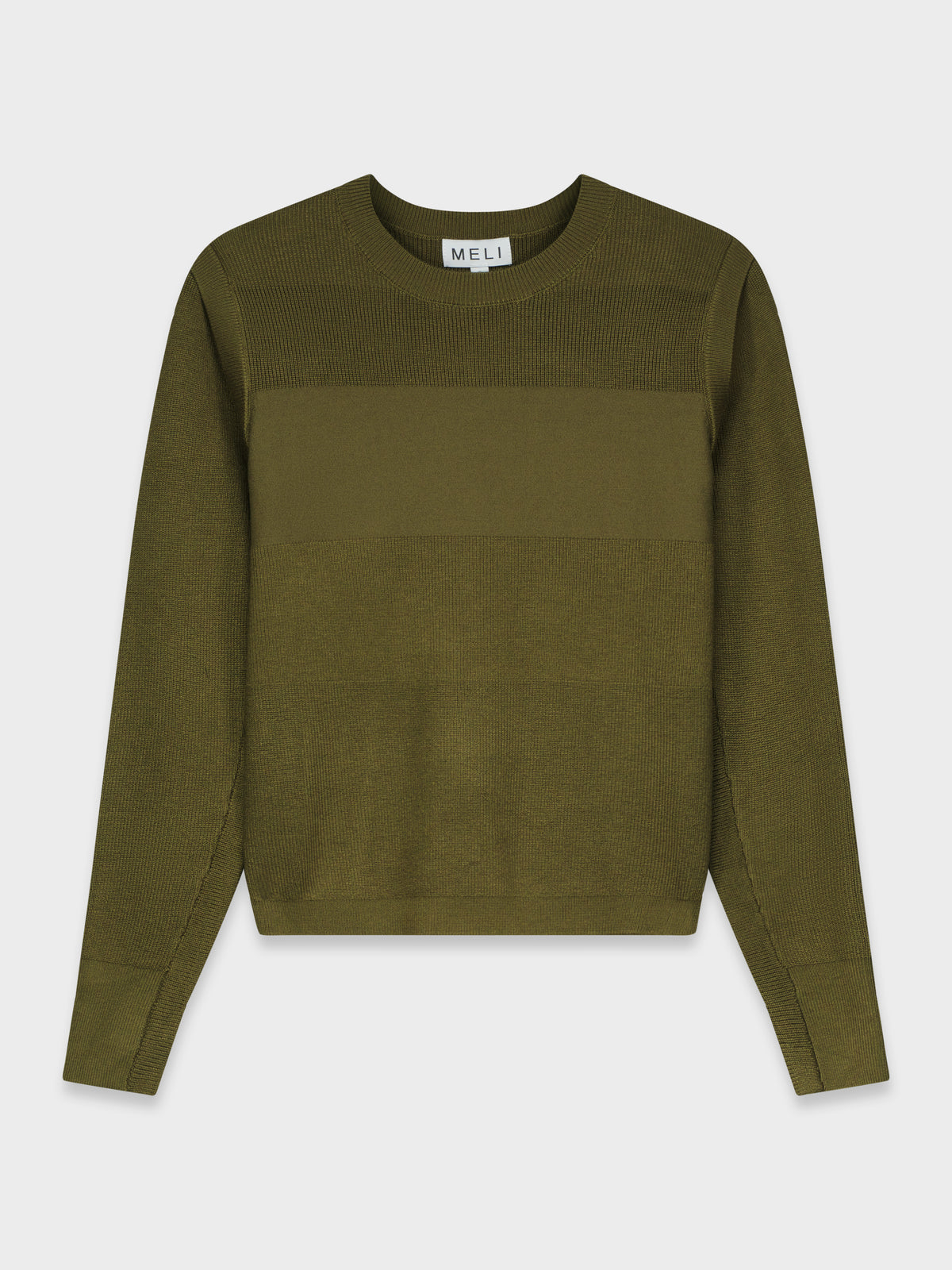THICK STRIPE SWEATER-OLIVE