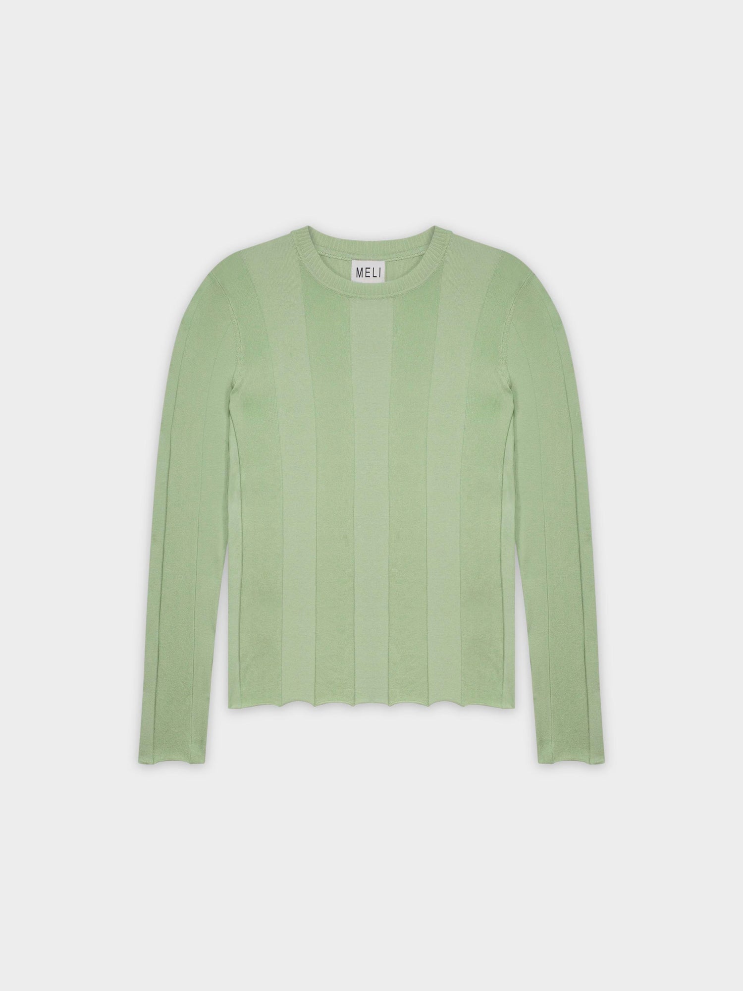 WIDE RIBBED SWEATER-SAGE GREEN