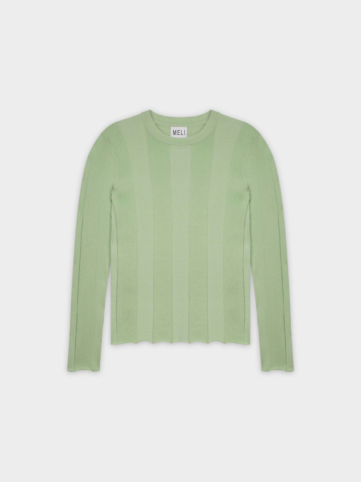 WIDE RIBBED SWEATER-SAGE GREEN