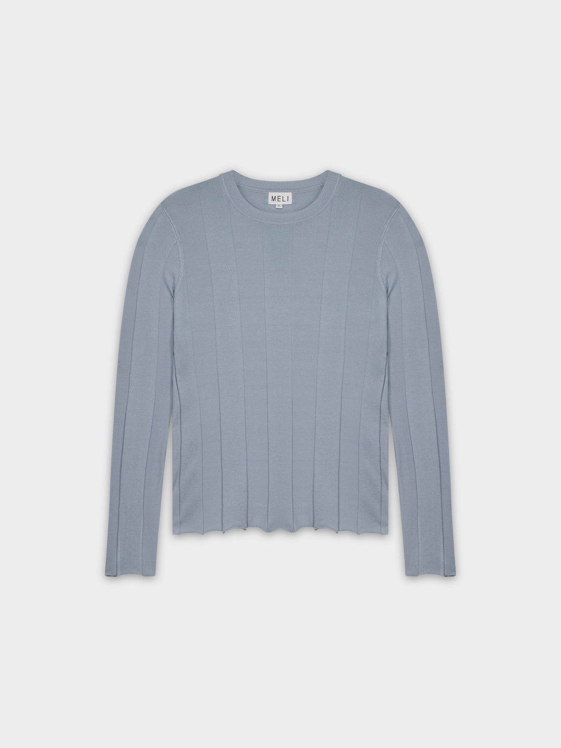 WIDE RIBBED SWEATER-STEEL BLUE