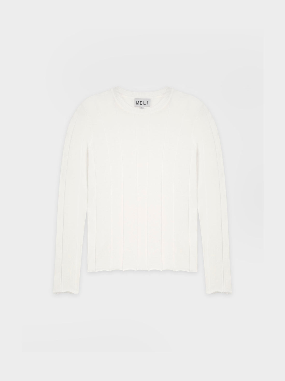 WIDE RIBBED SWEATER-WHITE