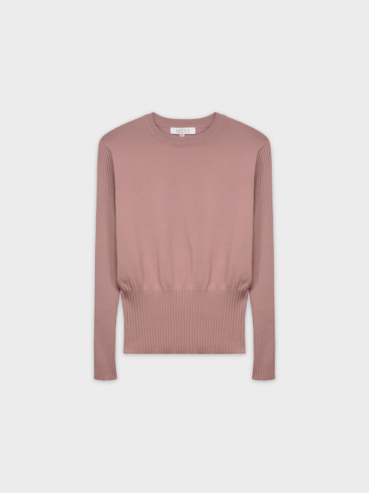 RIBBED WAISTED SWEATER-LILAC