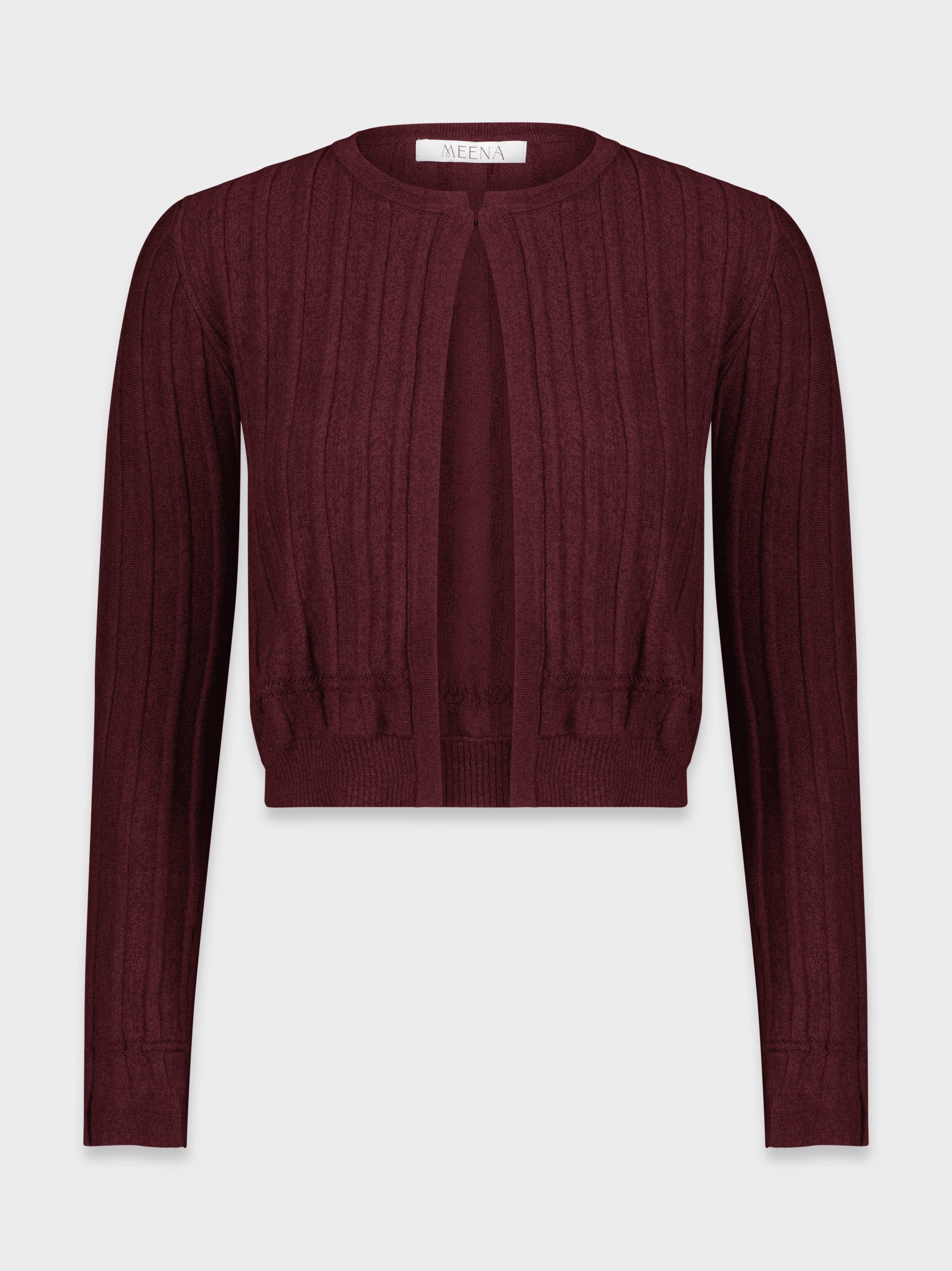 BANDED SHRUG-WINE