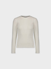RUFFLE BOTTOM CREW-WHITE