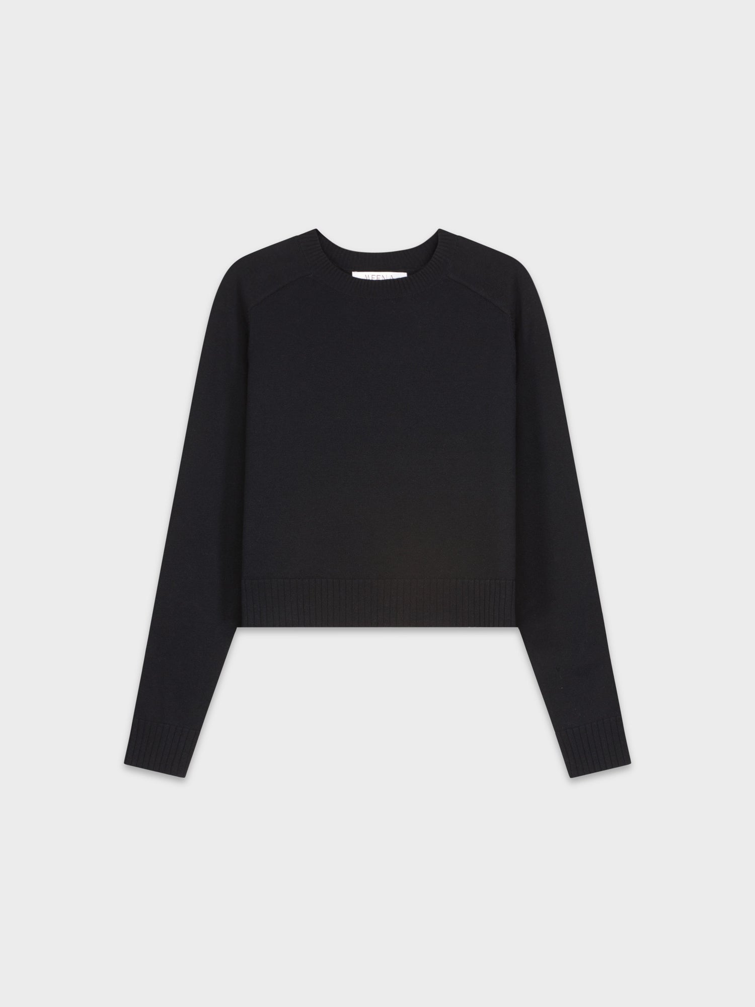 RIBBED BAND SWEATER-BLACK