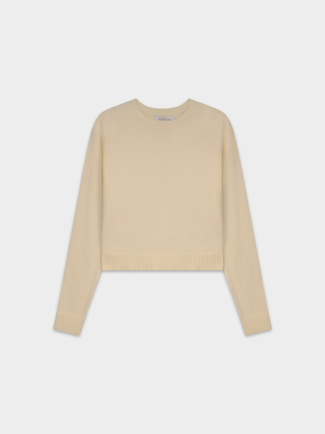 RIBBED BAND SWEATER-CREAM