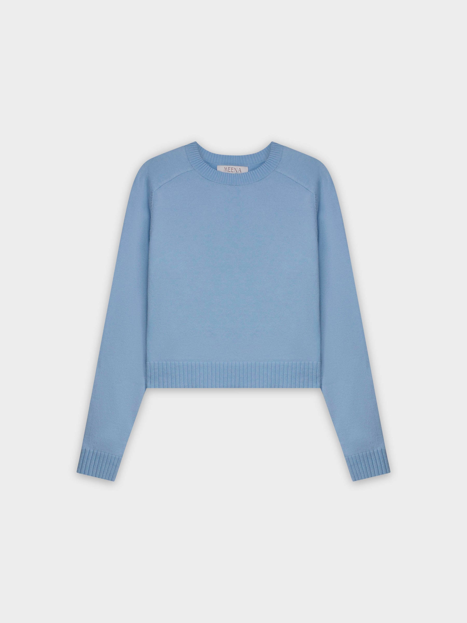 RIBBED BAND SWEATER-OCEAN BLUE