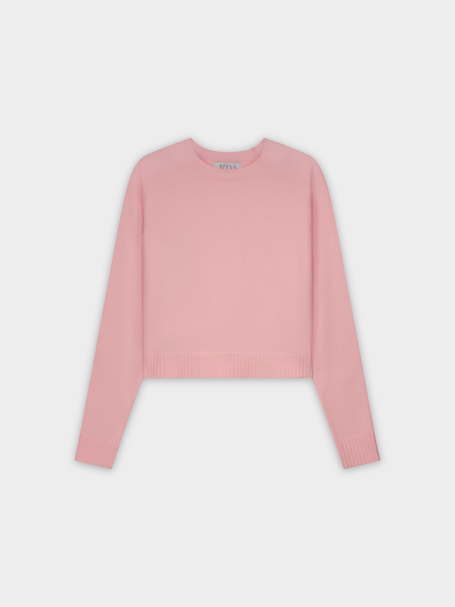 RIBBED BAND SWEATER-LIGHT PINK