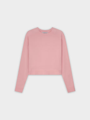 RIBBED BAND SWEATER-LIGHT PINK