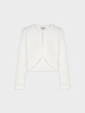 RIBBED SHRUG-WHITE