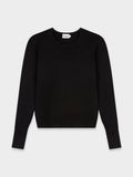 SILK KNIT SWEATER-BLACK