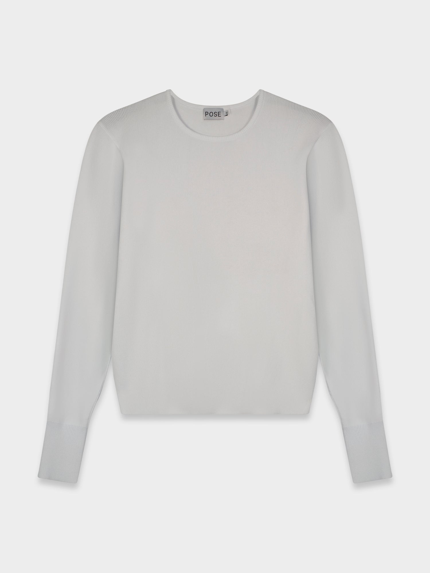 SILK KNIT SWEATER-WHITE