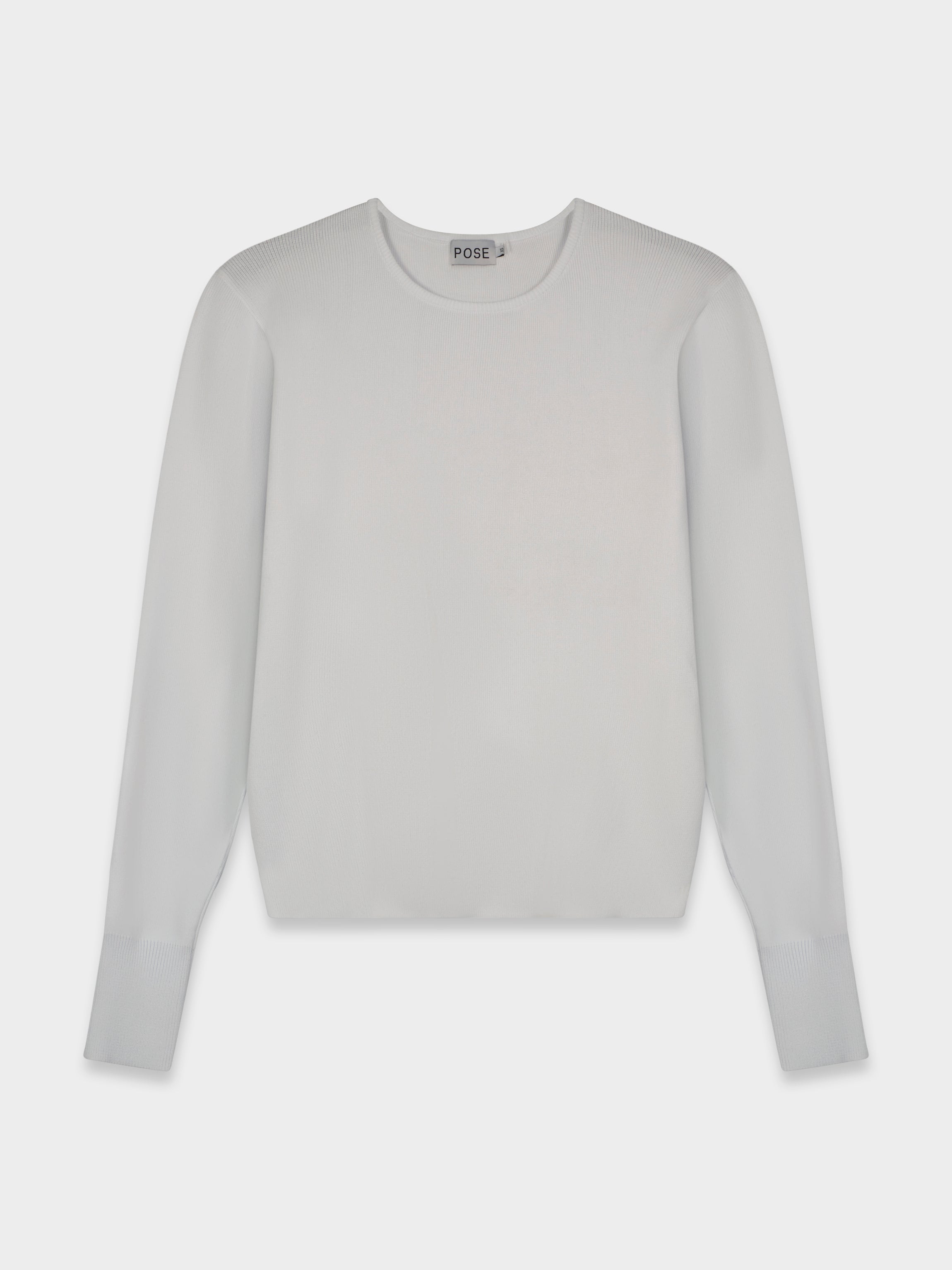 SILK KNIT SWEATER-WHITE