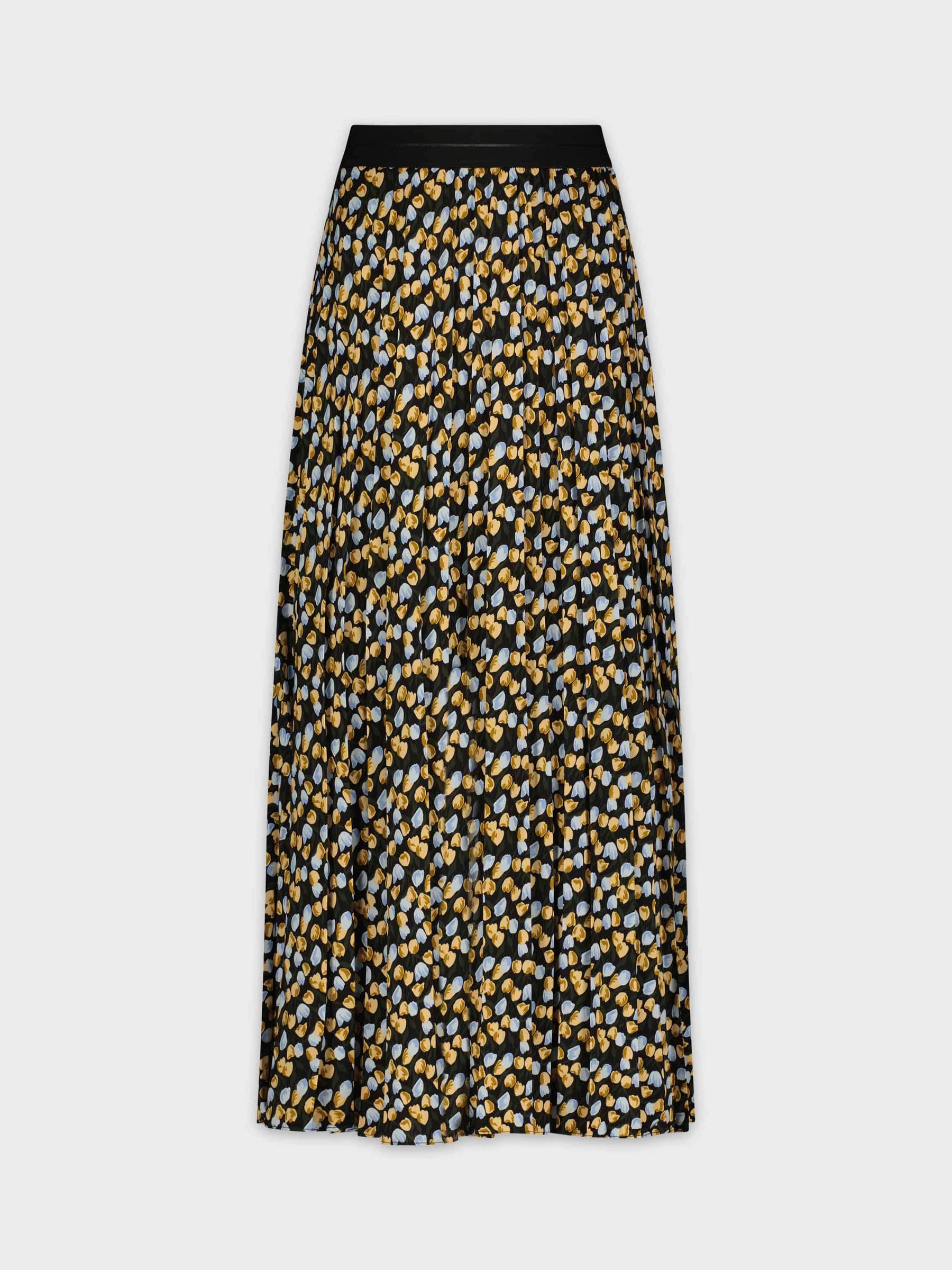 PRINTED PLEATED SKIRT 35"-PEBBLES
