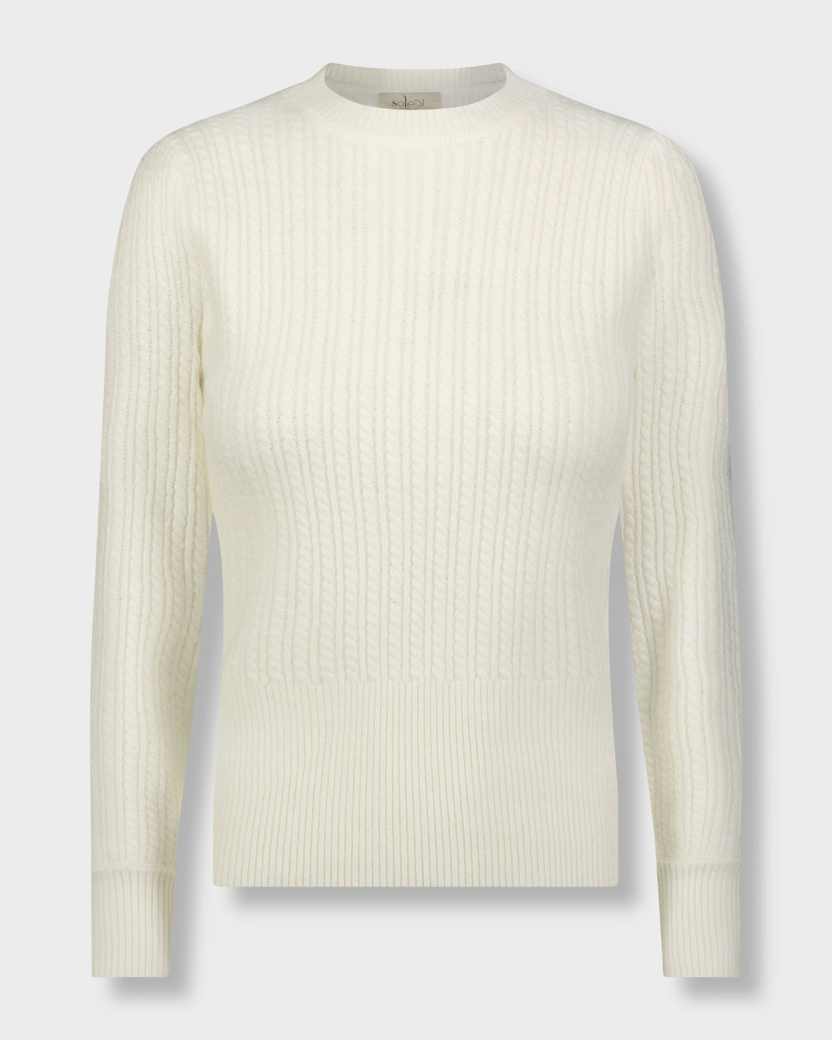 CABLE KNIT SWEATER-CREAM